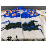 Open Front Top with Cloth Belt Horse Print - Size Women
