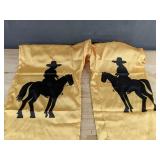 Cowboy Theme Yellow Satin Men