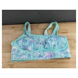 Palm Tree Three Piece Bathing Suit - Womens Medium - Brand New