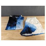 Blue and White Men