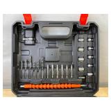 Lithium Electric Drill Driver Tool Kit with Bits & Sockets, 2 Batteries & Charger - Brand New