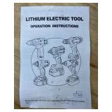 Lithium Electric Drill Driver Tool Kit with Bits & Sockets, 2 Batteries & Charger - Brand New