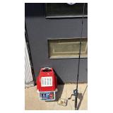 Shakespeare Fishing Rod & Reel, Bait-Up Lift System Cooler, Case of Trout Flys *S