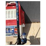 Shakespeare Fishing Rod & Reel, Bait-Up Lift System Cooler, Case of Trout Flys *S