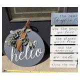 Wooden Sign Decor, 2 Total *S
