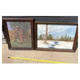 Original 16" x 22" Oil Landscape Painting and Framed Print *S