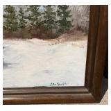 Original 16" x 22" Oil Landscape Painting and Framed Print *S