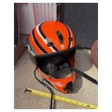 Spalding Basketball, Wilson Football & Orange Snell Motorcycle XXL Helmet *S