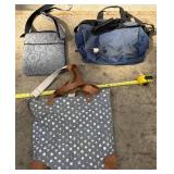 Looney Tunes Bag, Grey Floral Tote & Polka Dot Tote *S