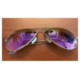 Ray-Ban Aviator Unisex Sunglasses - Purple Mirrored Lenses *S