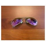 Ray-Ban Aviator Unisex Sunglasses - Purple Mirrored Lenses *S