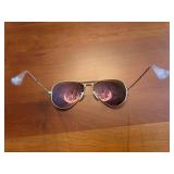Ray-Ban Aviator Unisex Sunglasses - Purple Mirrored Lenses *S