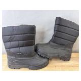 SnowTec Black Snow Boots - Kids Size 10 *S
