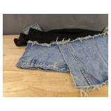 Black Sweatshirt with Denim Bottom Size Unisex Large - Brand New