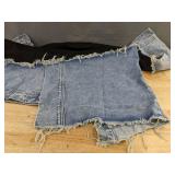 Black Sweatshirt with Denim Bottom Size Unisex Large - Brand New