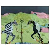 Pink Horse Print Spaghetti Strap Long Dress Size Women