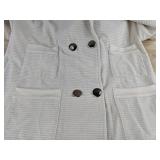 Womens Off White Corduroy Blazer Size Large - Brand New
