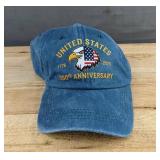 United States 250th Anniversary Blue Adjustable Hat OSFM - Brand New