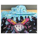 Ice Cream Baseball Sprinkles Themed Hooded Pant Suit Youth Size 13 - Brand New