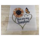 18 Hot Transfer Stickers You Are My Sunshine Iron-On Decals 5.75" x 6.75" - Brand New