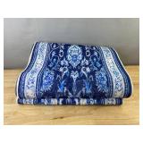 Blue and White Pattern Runner Rug 136" x 20" - Brand New