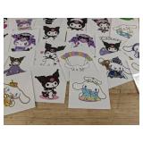 Cinnamoroll and Kuromi Temporary Tattoos, 40 Total - Brand New