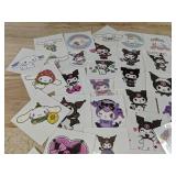 Cinnamoroll and Kuromi Temporary Tattoos, 40 Total - Brand New