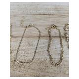 Gold Tone Anklet Bracelets, 5 Total - Brand New