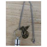 Silver-Tone Cross Necklace & Cremation Pendant Necklace - Brand New