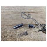 Silver-Tone Cross Necklace & Cremation Pendant Necklace - Brand New