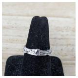 Princess with Blue Stone and Knight Adjustable Silver Color Rings - Brand New