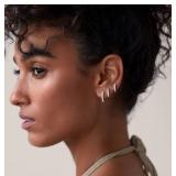 PAVOI Gold Hoop Earrings, 3 Pairs - Brand New