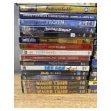 40+ Brand New DVD Movie Collection - Frozen, Due Date, Wagon Train, Ice Age, Batman, Stir of Echoes, Super Bad, Departed, Vampire Diaries *C