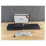 NUOKU Crossbody Bag and Cell Phone RFID Wallet, 2 Straps, Grey - Brand New