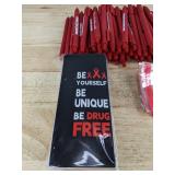 Drug-Free Message Pen Cards, 100 Total - Brand New