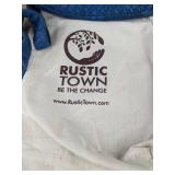 Rustic Town Blue Leather Purse 11" - Brand New