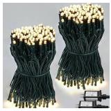 Sanjicha 200-LED Warm White String Lights, 2 Pack - Brand New