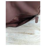 Valenchi Genuine Leather Large Capacity Shoulder Purse Brown - Brand New
