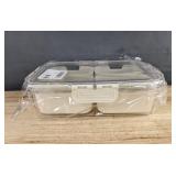 Snack Box 4-Compartment Container With Lid - Brand New