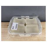 Snack Box 4-Compartment Container With Lid - Brand New