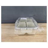 Snack Box 4-Compartment Container With Lid - Brand New