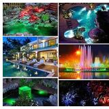 GZKANFUL RGB Underwater Pond Lights, 6 Pack, $52 Retail - Brand New