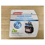 Coleman 24-Hour Cooler Lunch Bag, Grey Black Red - Brand New