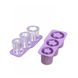 CAMYOL Silicone Ice Cube Tray Star Mold With Lid Purple - Brand New