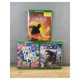 3 Xbox One Games - Disney Fantasia, Troll, & Just Dance 2017 - Brand New *C