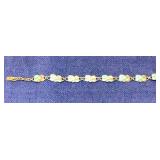 Sterling Silver Leaf Enamel Bracelet *S