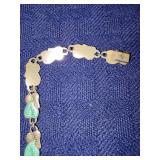 Sterling Silver Leaf Enamel Bracelet *S