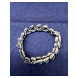 Textured Metal Link Stainless Steel Bracelet with Fox Head Design *S