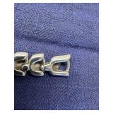 Textured Metal Link Stainless Steel Bracelet with Fox Head Design *S