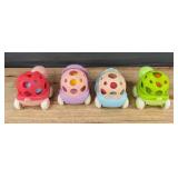 BeAndge Toy Car Rattles, BPA-Free, 4 Pack - Brand New